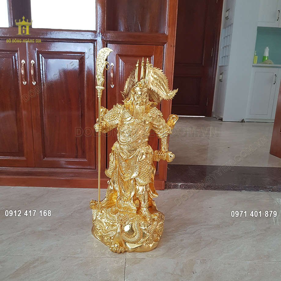 Bàn Giao Tượng Đồng Quan Công Dáng Đứng Dát Vàng 9999 Tại Nhà Khách Hàng Bàn Giao Tượng Đồng Quan Công Dáng Đứng Dát Vàng 9999 Tại Nhà Khách Hàng