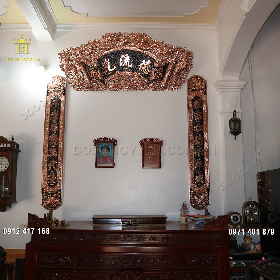 Bộ ho&agrave;nh phi c&acirc;u đối bằng đồng đỏ cao cấp