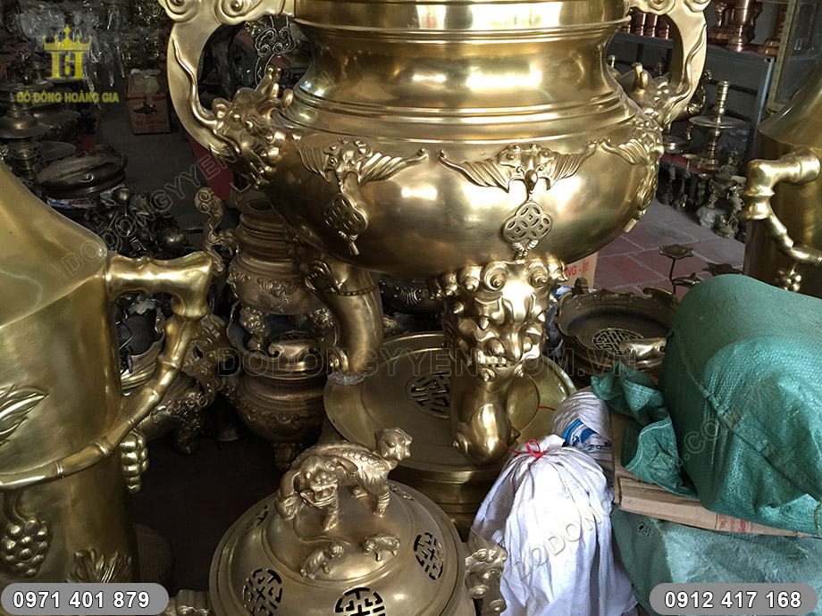 bộ lư đồng lục b&igrave;nh c&aacute;t t&uacute;t