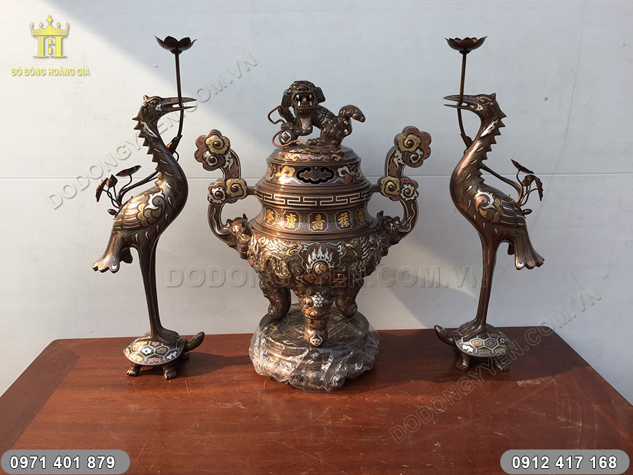 tam sự bằng đồng ngũ sắc 61cm