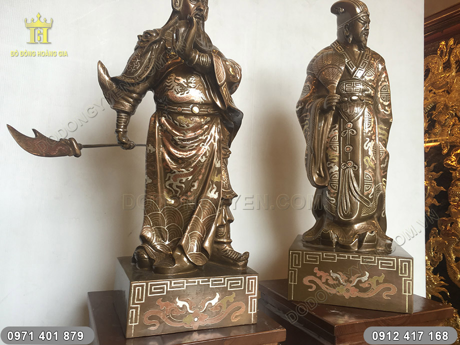 cặp tượng quan c&ocirc;ng khổng minh