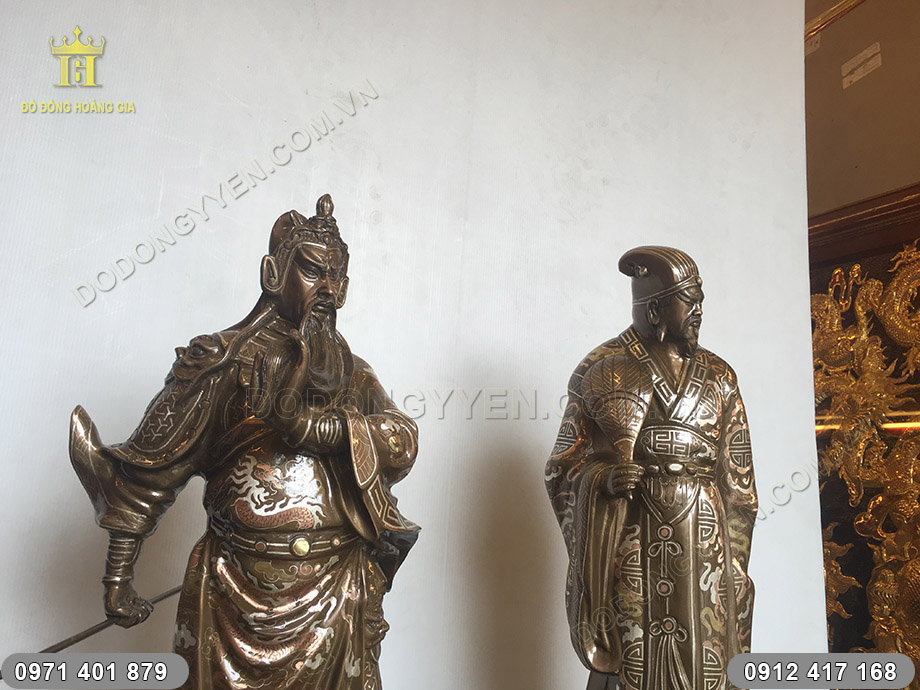 cặp tượng quan c&ocirc;ng khổng minh