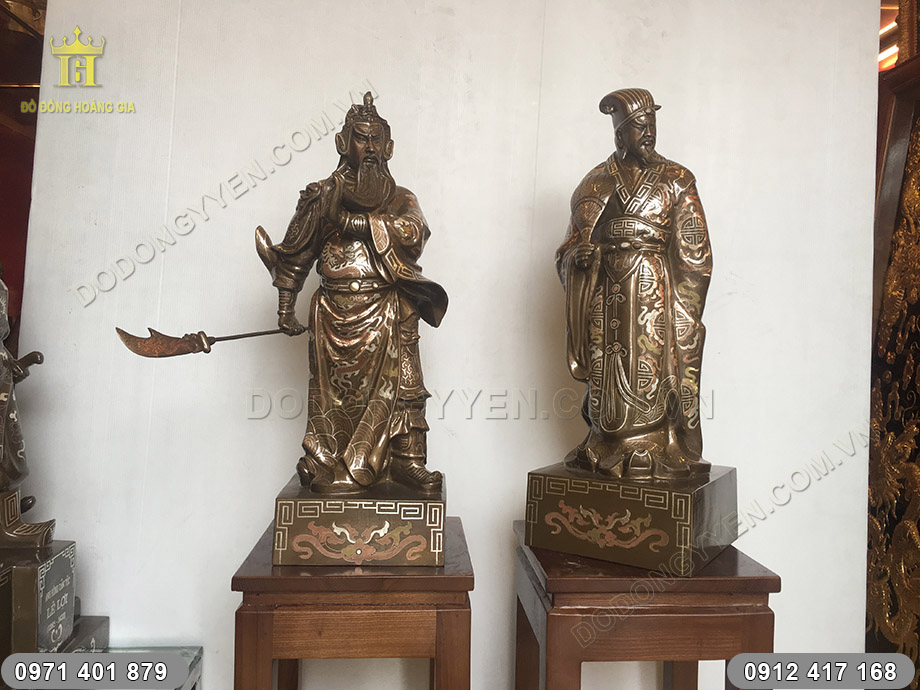cặp tượng quan c&ocirc;ng khổng minh