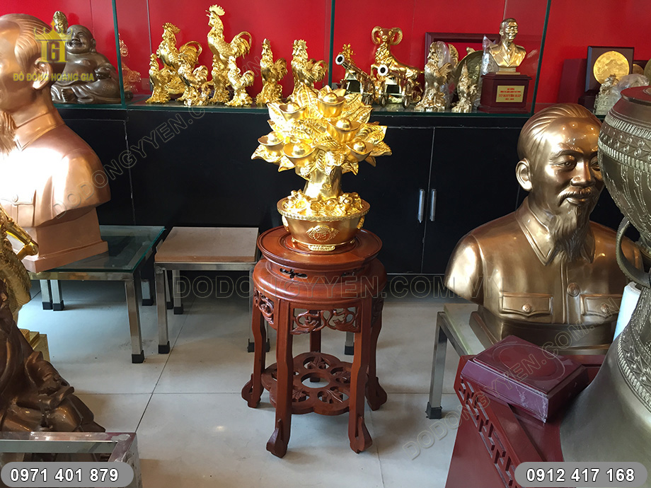 c&acirc;y tiền t&agrave;i lộc d&aacute;t v&agrave;ng
