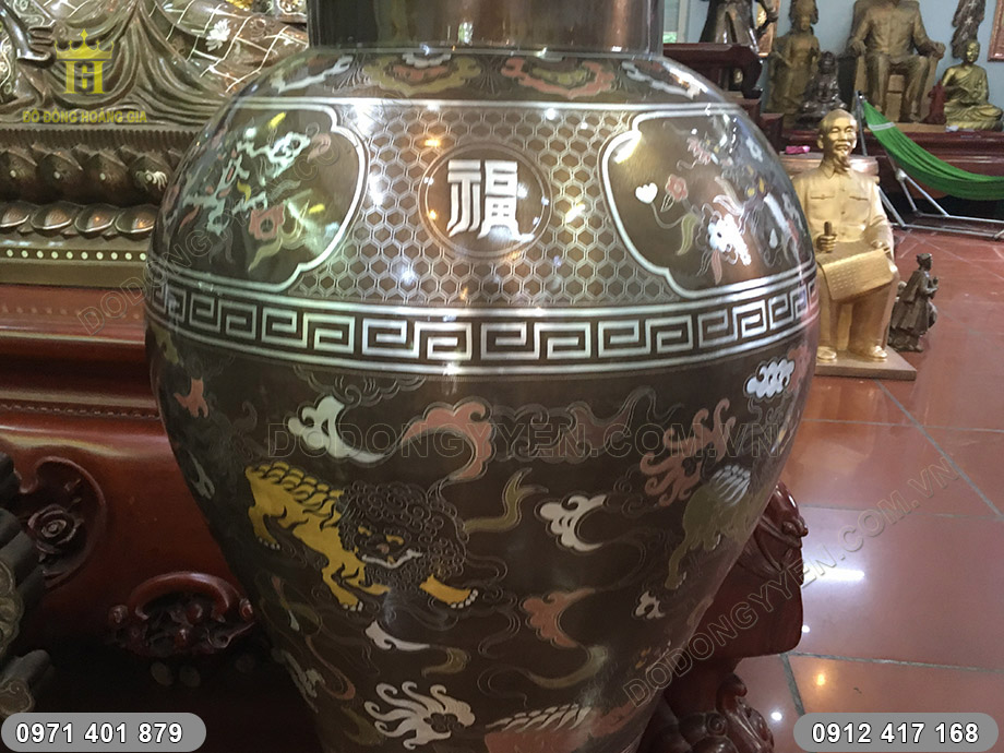 ch&oacute;e đồng khảm ngũ sắc