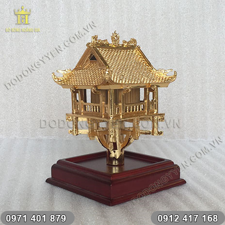 Biểu tượng Chùa Một Cột Mạ Vàng 24K