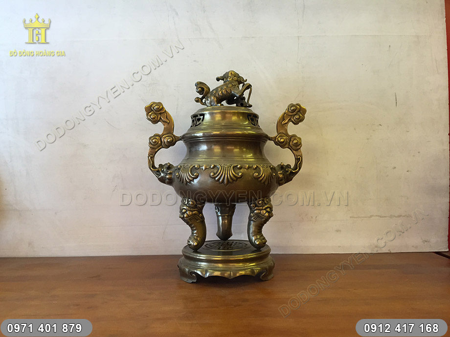 đỉnh thờ hoa s&ograve;i hun 60cm
