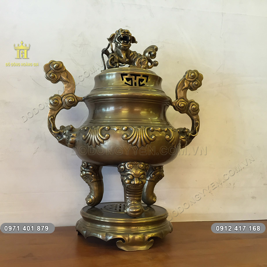 đỉnh thờ hoa s&ograve;i hun 60cm