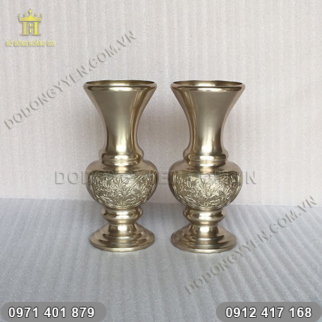 Lọ hoa cúc bằng đồng cao 30cm