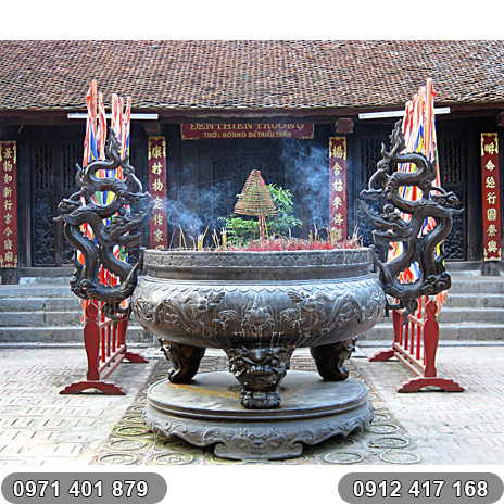 Lư đồng loại lớn, đúc lư đồng cúng tiến đền chùa | Đồ đồng Ý Yên