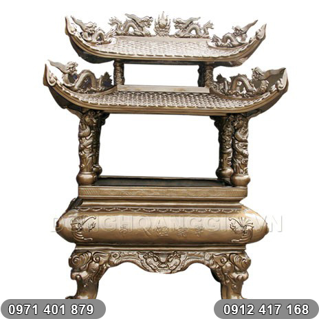 Lư đồng vuông đồng đỏ | Đồ đồng Ý Yên