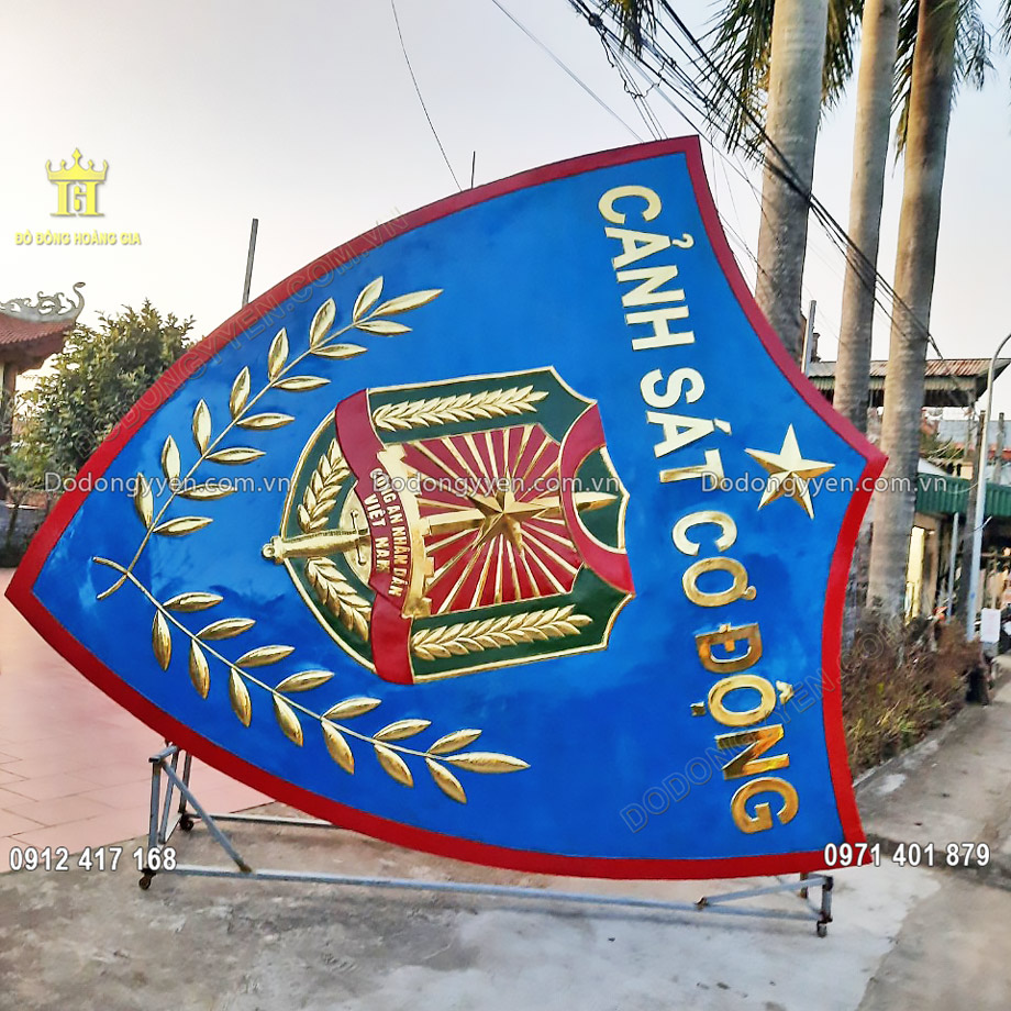 Mẫu Huy Hiệu Cảnh Sát Cơ Động Việt Nam Bằng Đồng Đẹp 4Mx5M05