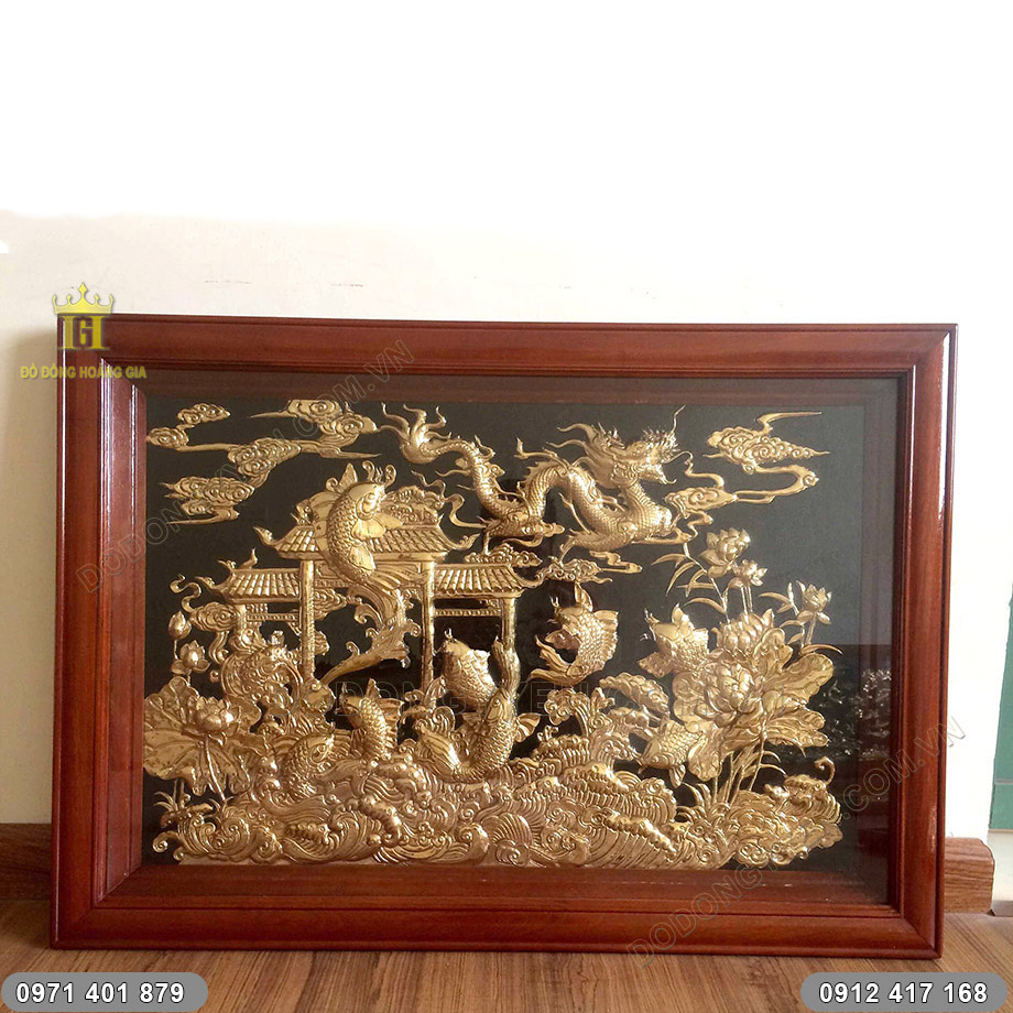 Tranh Cá Chép Vượt Long Môn Bằng Đồng