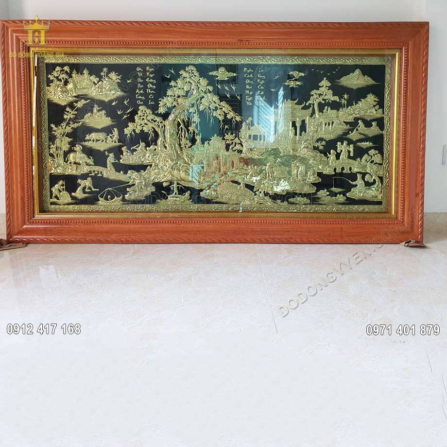Tranh Đồng Quê Đồng Vàng Đẹp 2M3