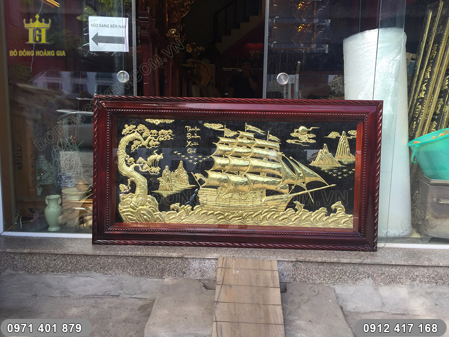 Bức Tranh Đồng Vàng Thuận Buồm Xuôi Gió 1m5