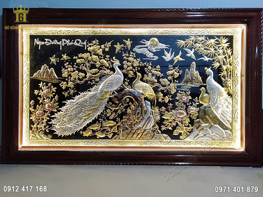 Tranh Ngọc Đường Phú Quý đồng vàng
