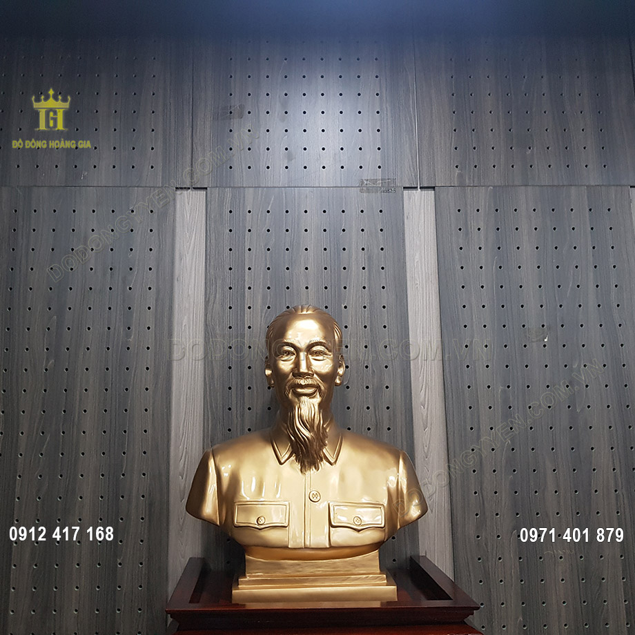 Tượng Bác Hồ Đồng Đỏ 70Cm