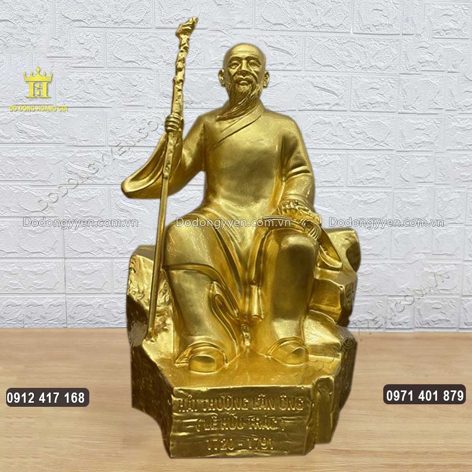 Tượng Cụ Hải Thượng Lãn Ông Lê Hữu Trác Thếp Vàng 9999