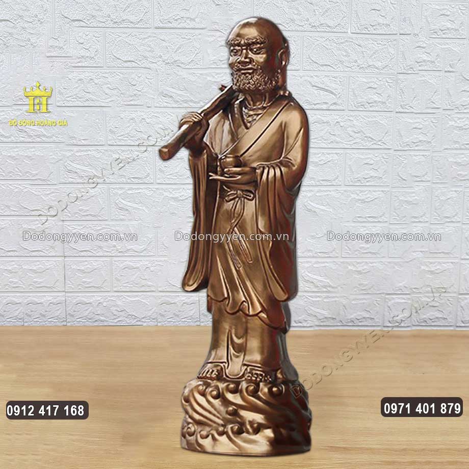 Tượng Đạt Ma Sư Tổ Bằng Đồng Đỏ Cao 90Cm