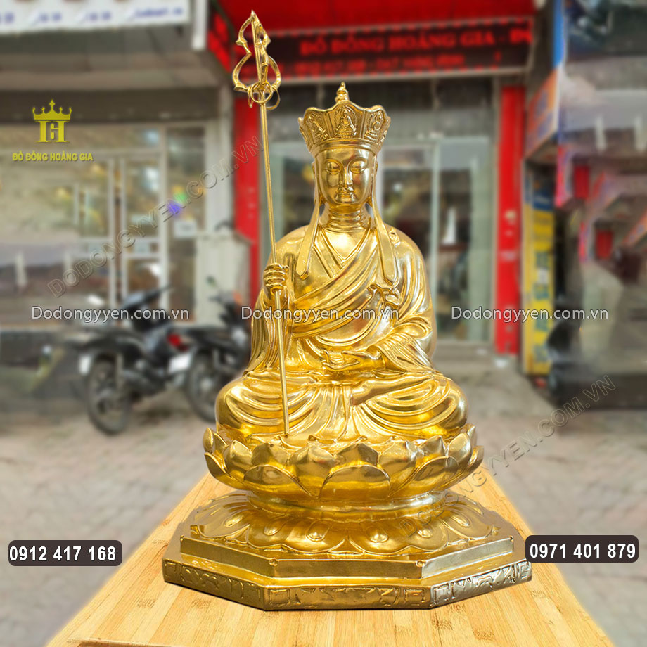 Tượng Đồng Địa Tạng Bồ Tát Dát Vàng 9999 Cao 90Cm