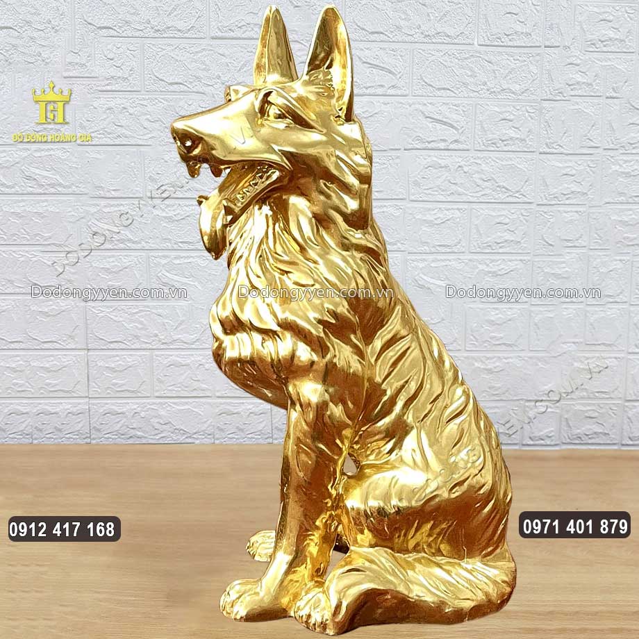 Tượng Đồng Linh Khuyển Thếp Vàng 9999 Tượng Đồng Linh Khuyển Thếp Vàng 9999