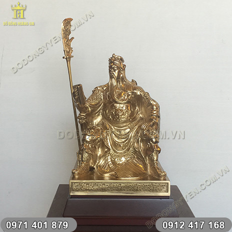 Tượng đồng Quan Công ngồi đọc sách cao 23cm và cách dùng