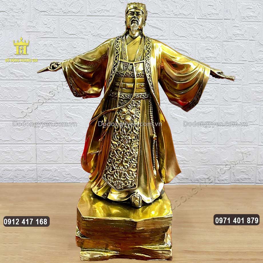 Tượng Khổng Minh Gia Cát Lượng Đón Gió Đông Cao 72Cm