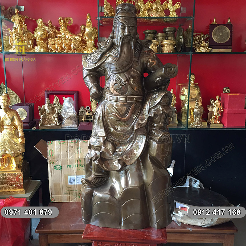 Tượng Quan Công Cẩn Tam Khí cao 81cm Tượng Quan Công Cẩn Tam Khí cao 81cm