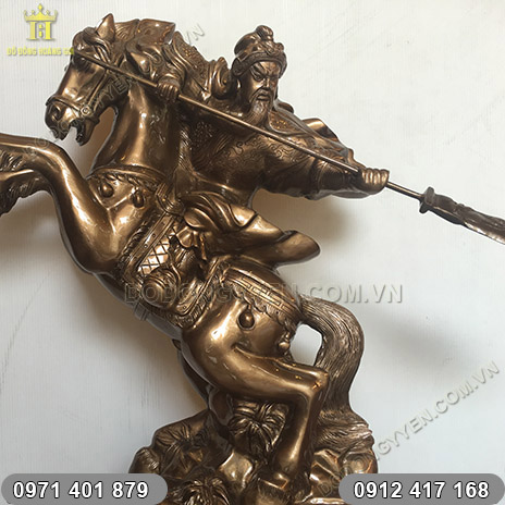 Tượng Quan Vân Trường Cưỡi Ngựa Cao 50cm