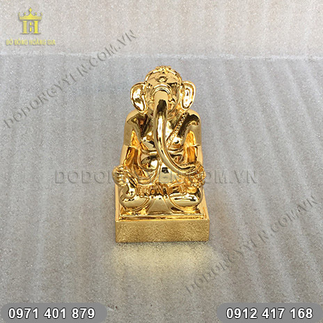 Tượng vị thần đầu voi Ganesha Mạ Vàng 24K