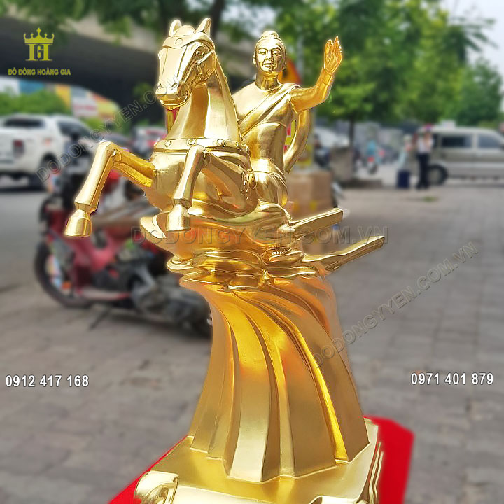 Tượng Thánh Gióng Bằng Đồng Dát Vàng 24K Tuyệt Đẹp 