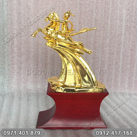 Tượng Thánh Gióng Phù Đổng Thiên Vương Mạ Vàng 24K 15cm