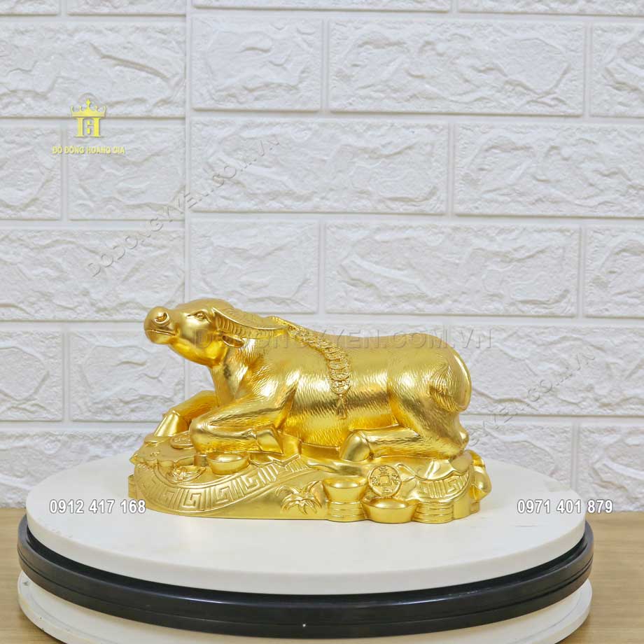 Tượng Trâu Vàng Phong Thủy May Mắn - Tài Lộc - Thịnh Vượng