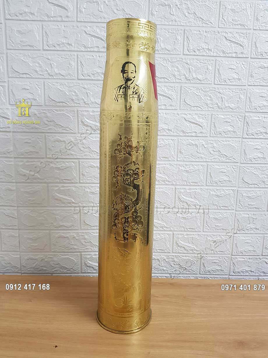 Vỏ C&aacute;t T&uacute;t Chạm Khắc Tranh Tứ Qu&yacute; 69Cm