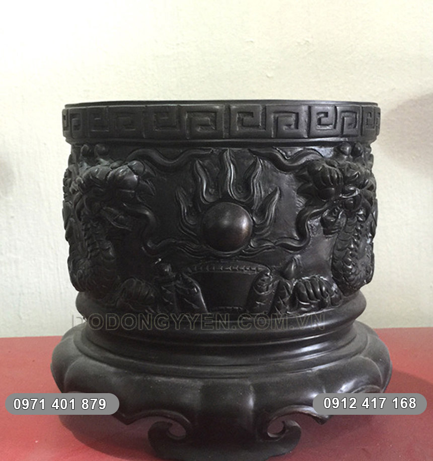 bát hương đồng hun đen bát hương đồng hun