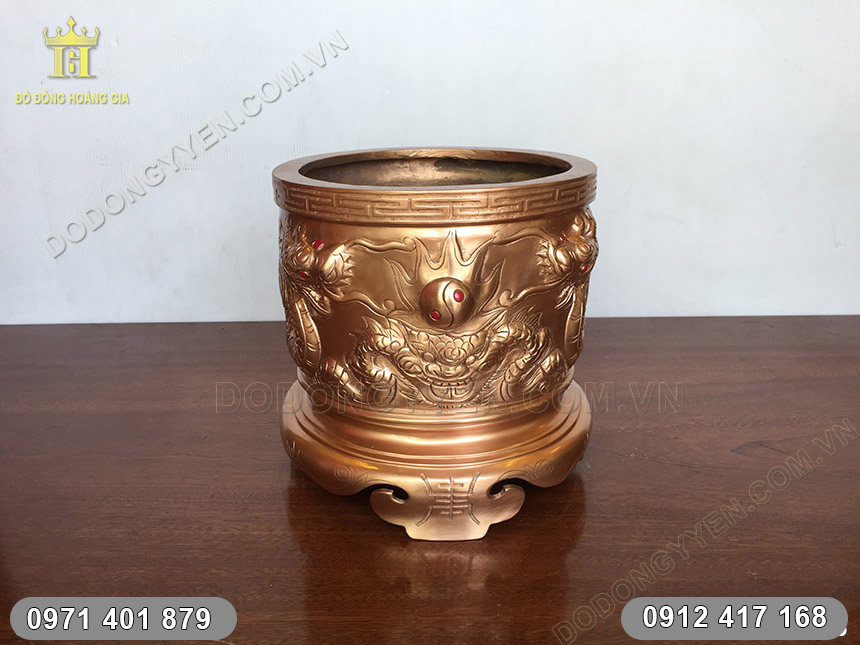 Bát Hương Đúc Bằng Đồng Nồi đường kính 22cm Bát Hương Đúc Bằng Đồng Nồi đường kính 22cm