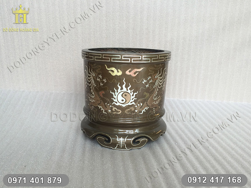 bát hương khảm bạc bát hương khảm bạc