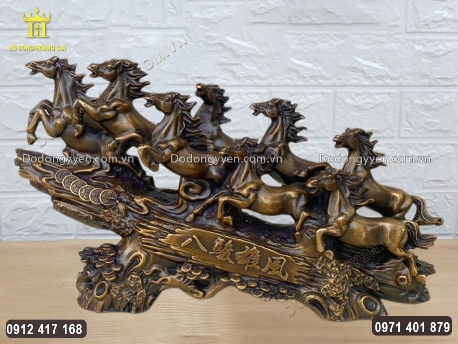 Tượng B&aacute;t M&atilde; Tung V&oacute; Tr&ecirc;n Thảo Nguy&ecirc;n Bằng Đồng Hun Giả Cổ