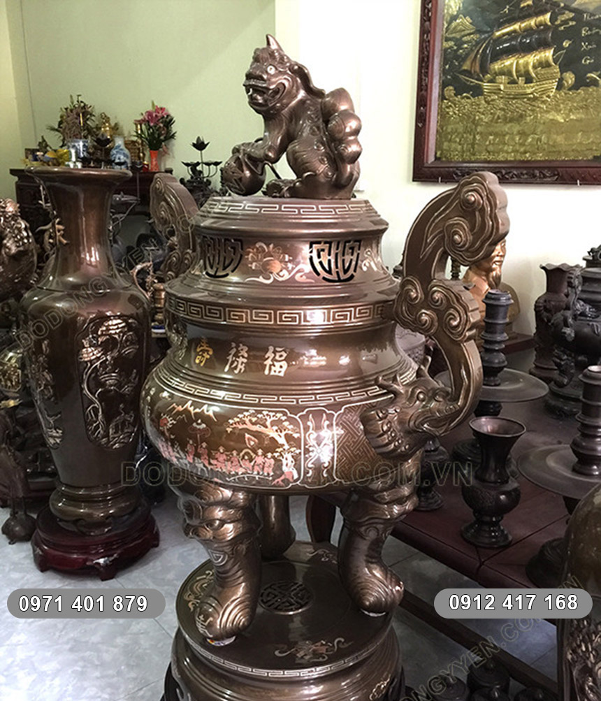 đỉnh đồng mao rồng nhìn nghiêng đỉnh đồng mao rồng 1m4