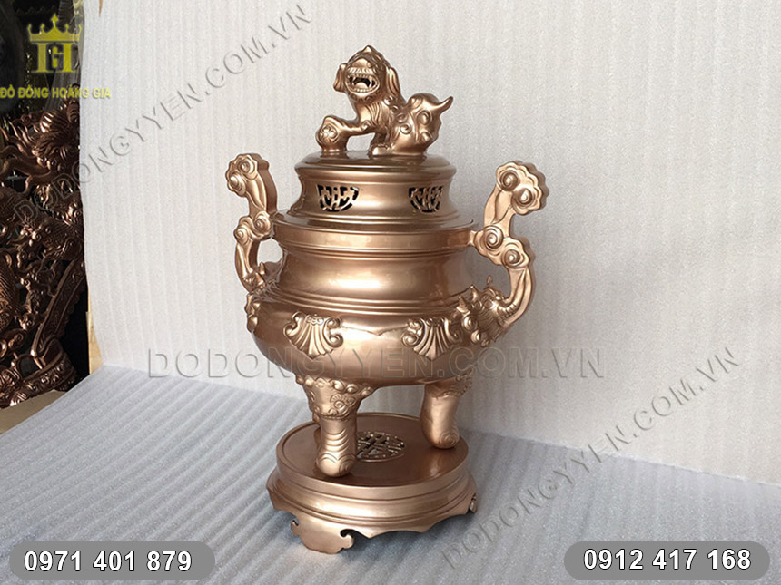 đỉnh thờ cúng bằng đồng đỏ đỉnh thờ cúng bằng đồng đỏ