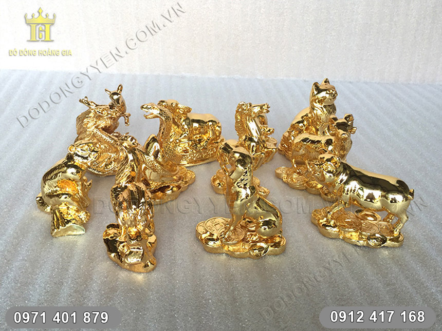 12 con Gi&aacute;p mạ v&agrave;ng 24k
