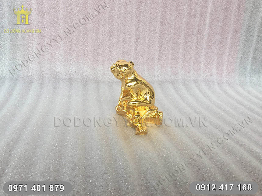 Tượng Khỉ Mạ V&agrave;ng 24K