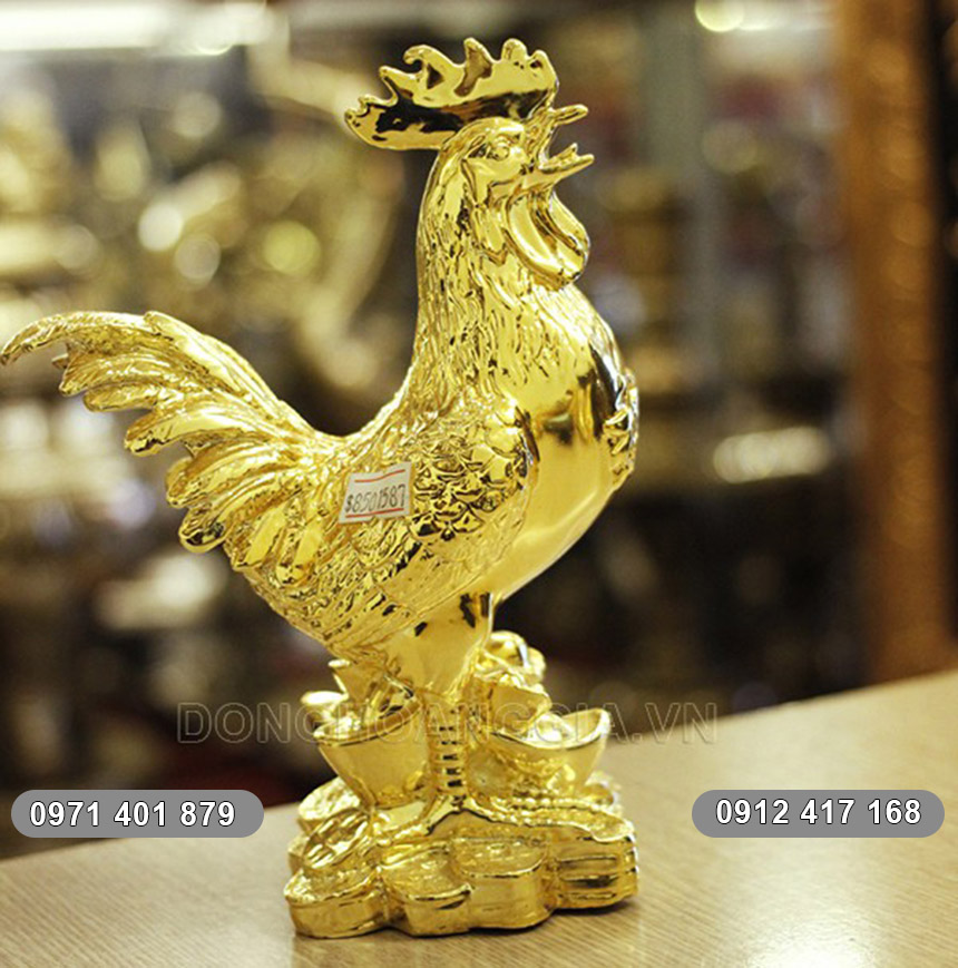 g&agrave; trống mạ v&agrave;ng