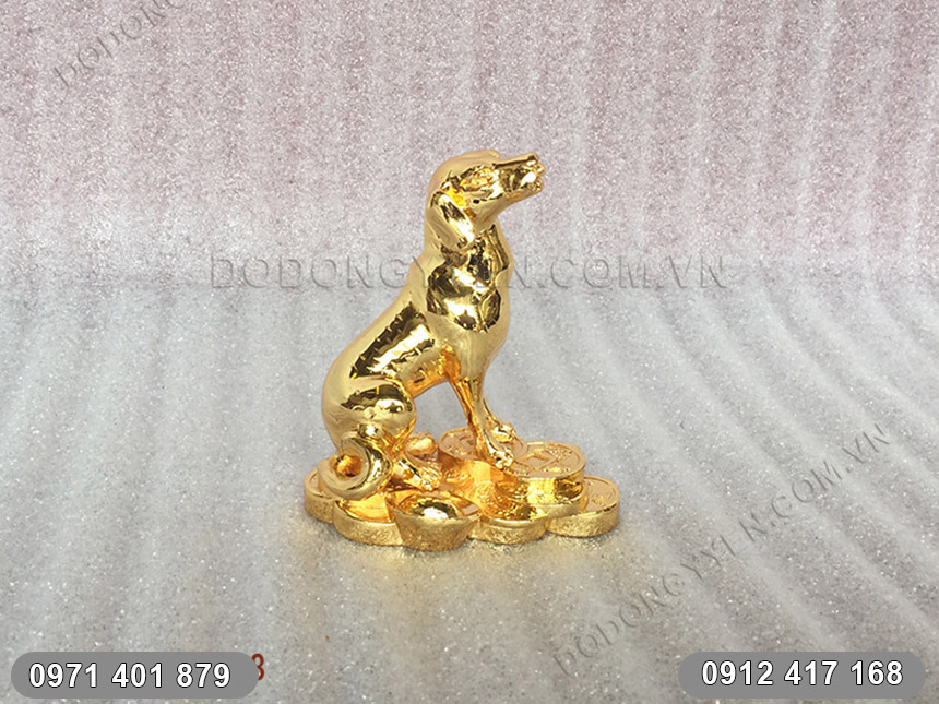 Chó đồng Mạ Vàng 24K Chó đồng Mạ Vàng