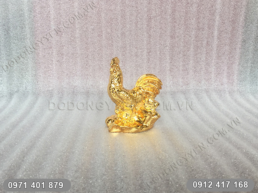Gà Trống Mạ Vàng 24K quà tặng tuổi Dậu Gà Trống Mạ Vàng