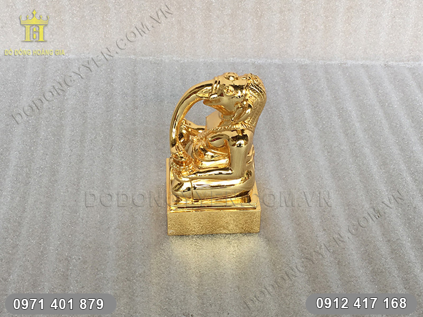vị thần đầu voi mạ v&agrave;ng 24K