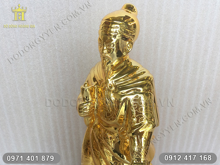 tượng Trần Quốc Tuấn Mạ Vàng 24K tượng Trần Quốc Tuấn Mạ Vàng 24K