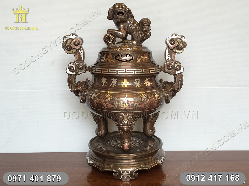 Bộ Đồ Thờ Ngũ Sự Bằng Đồng Ngũ Sắc Bộ Đồ Thờ Ngũ Sự Bằng Đồng Ngũ Sắc