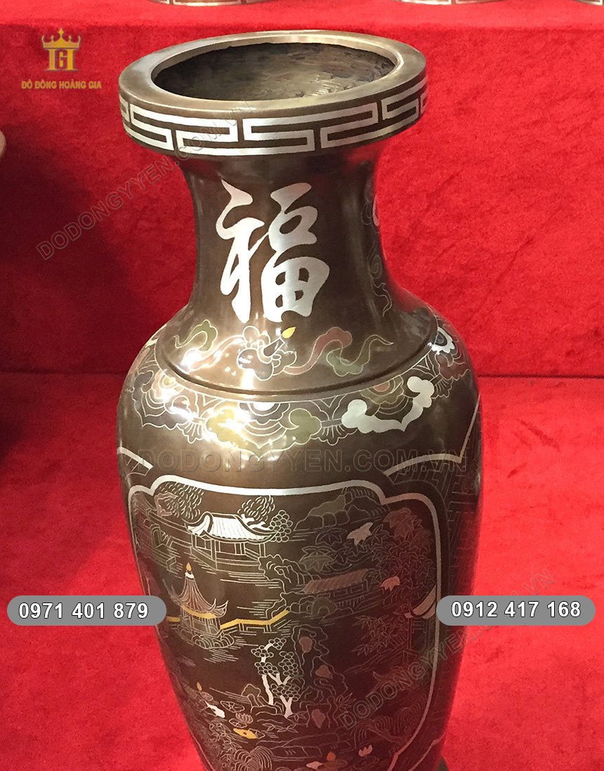 Lọ Hoa Khảm Ngũ Sắc