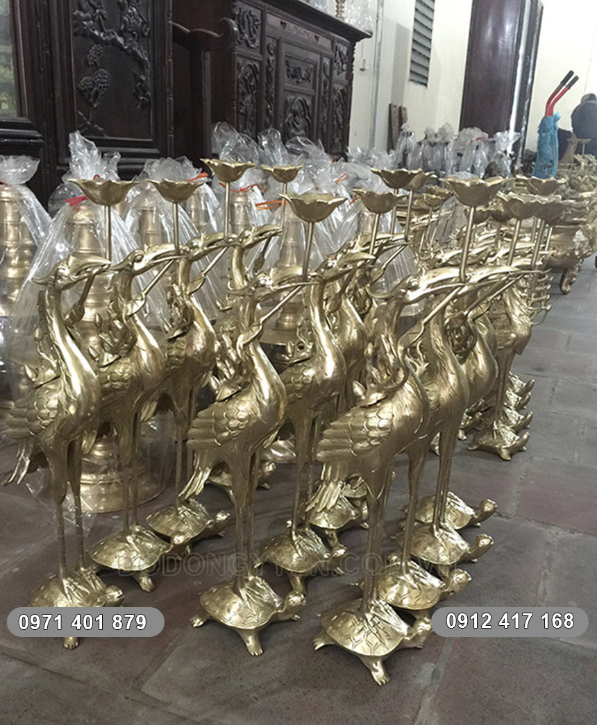đôi hạc đồng vàng đôi hạc đồng vàng